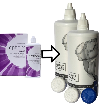Options Classic Ersatz - Premium Pflege All In One Hyaluron 2x360ml / 2 Behälter