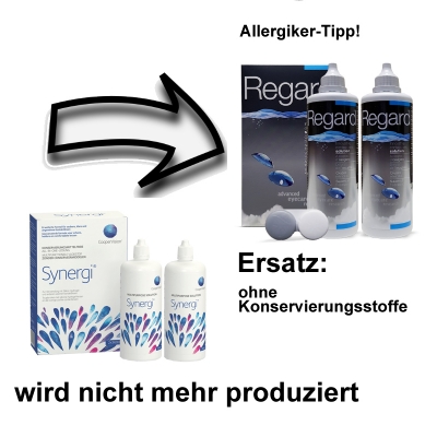 Aus Synergi von Cooper Vision wird Regard Regard (2x 355ml) für weiche Linsen und empfindliche Augen