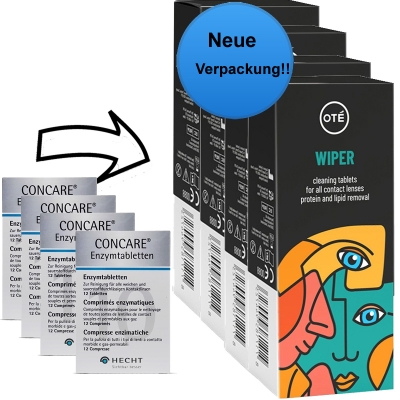 Aus Concare Enzymtabletten - Sparpack 4 x 10 Tabletten werden Ote Wiper Enzymtabletten 4 x 10 Tabs