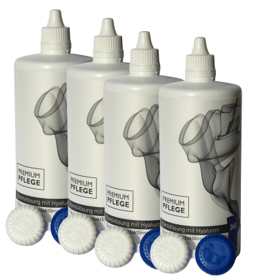 Premium Pflege Kombilösung mit Hyaluron 4 x 360ml / 4 Behälter