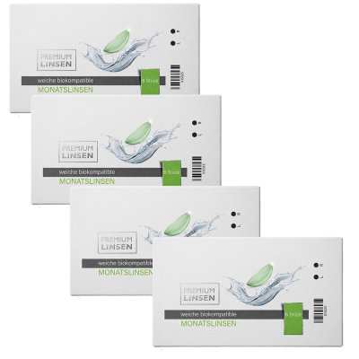 Premium Linsen biokompatible Monatslinsen (4 x 6er Sparpack / 24 Stück) -versandkostenfrei-