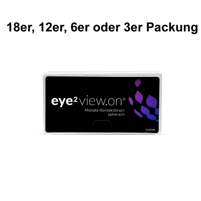 eye2 View.on+ Monats Kontaktlinsen Sphärisch 18er, 12er,6er oder 3er Box