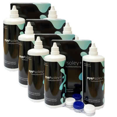 eye2 SOLEY Multifunktionslösung (8x360ml+8 antibakterielle Behälter) Groß- Sparpack