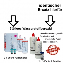 Ersatz für PROLOGIS SEPT Vorratspack Premium Pflege Peroxid 2x360ml, 2 Behälter mit Kat