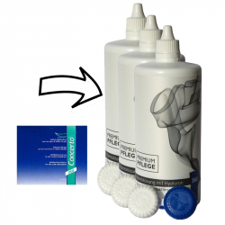 Aus Concerto Plus 3x360ml wird Premium Pflege Kombilösung mit Hyaluron 3x360ml / 3 Behälter