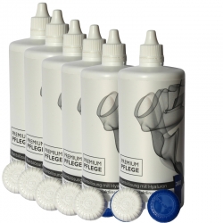 Aus Perfect Aqua Plus Kombilösung (MPG+E) 360ml wird Premium Pflege Kombilösung mit Hyaluron 360ml / 1 Behälter