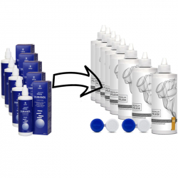 Ersatz für Durasol Aufbewahrungslösung--Premium Pflege -Sparpack Aufbewahrungslösung HART 8 x 100ml inkl. 2 Behälter