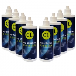 Aus MY SOLUTION All-in-One Lösung Super- Sparpack 8 x 360 ml wird Lens4Less Multifunktionslösung 8 x 360 ml