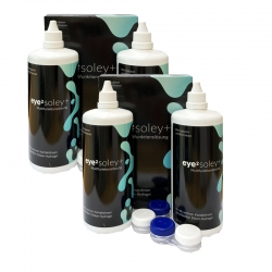 eye2 SOLEY Multifunktionslösung (4x360ml+4 antibakterielle Behälter) Sparpack